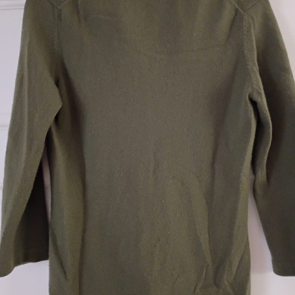 Olive Embellished Cardigan Cashmere &Wool..New Condition.Pit To Pit 17"Length 24 - Picture 4 of 8